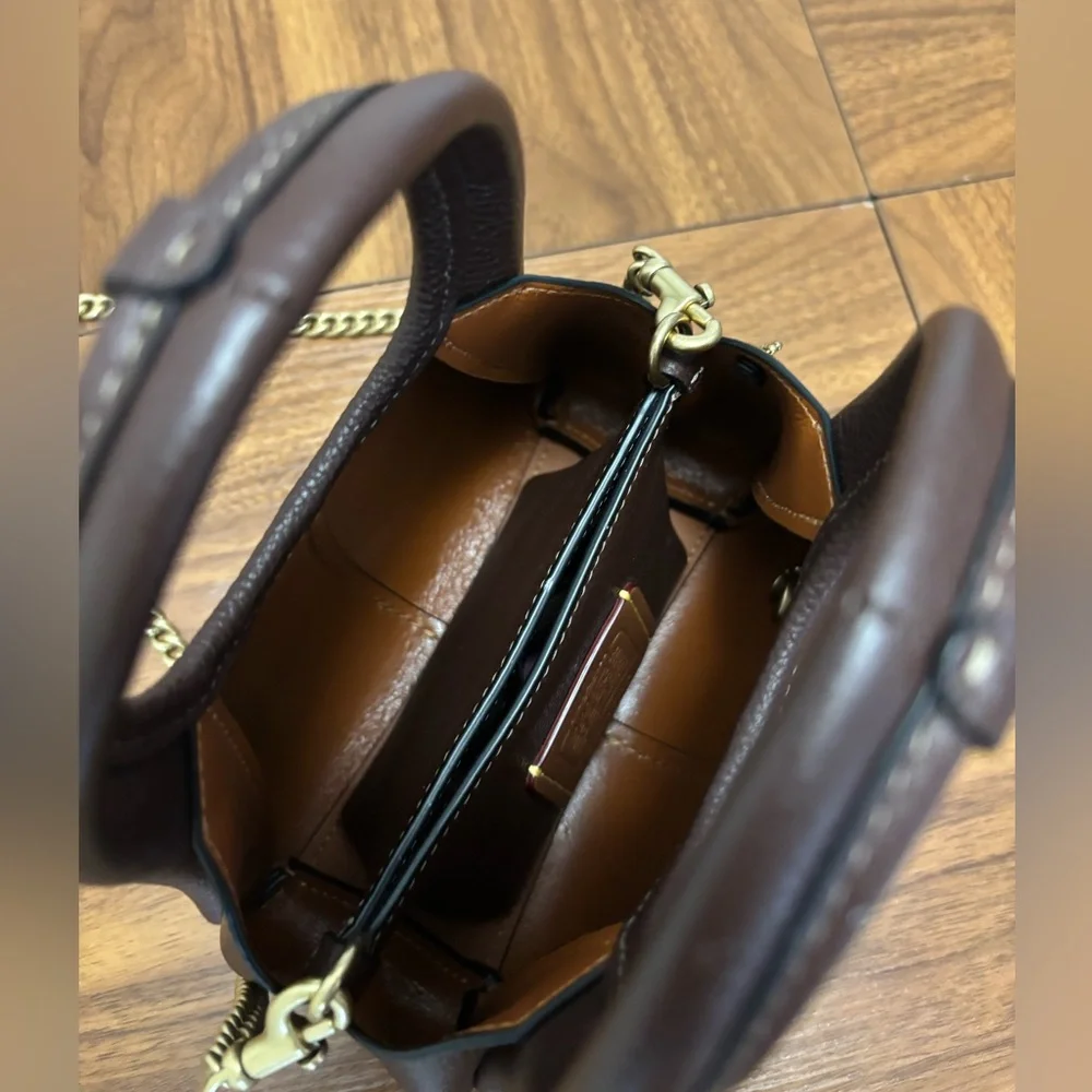 Coach Lana Shoulder Bag 19 Maple/Brass - Picture 9 of 9